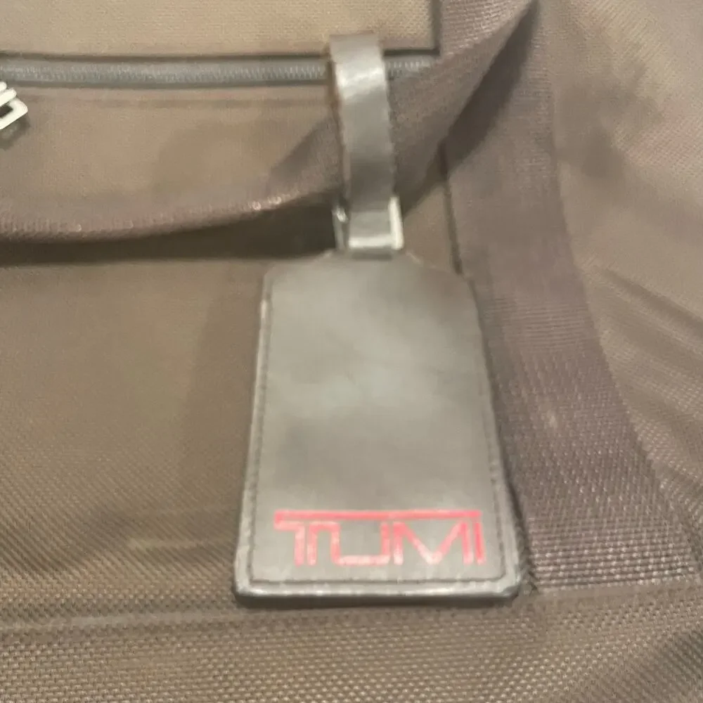 Tumi Alpha Brown Ballistic Nylon Expandable Duffel Bag Travel Satchel Carry On